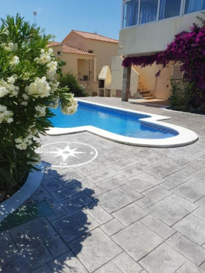 5 bedrooms villa at Calafat 200 m away from the beach with sea view private pool and furnished garden